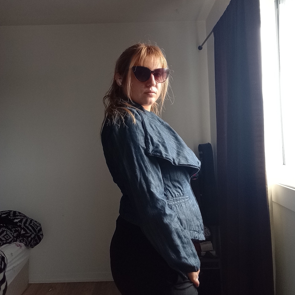 Stylish Dark Blue Short Jacket - Picture 4 of 8